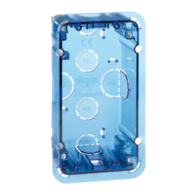 SIMON 500 1-module flush-mounted box 2xK45 blue