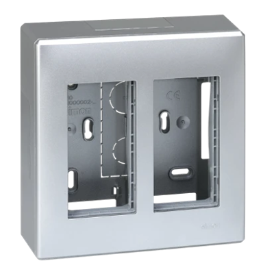 SIMON 500 2-module surface-mounted housing 4xK45, complete aluminum