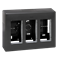 SIMON 500 3-module surface-mounted housing 6xK45 complete gray graphite