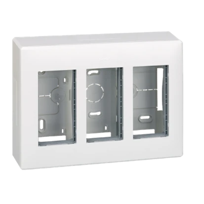 SIMON 500 3-module surface-mounted housing 6xK45 pure white