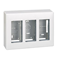 SIMON 500 3-module surface-mounted housing 6xK45 pure white