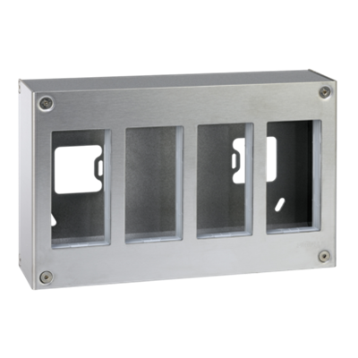 SIMON 500 4-module surface-mounted housing 8xK45 stainless steel