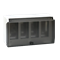SIMON 500 Aufputzgehäuse mit Abdeckung 4-Modul 8xK45 komplett reinweiß