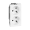 SIMON 500 Double socket with grounding 2x230V 16A without signaling quick connectors pure white