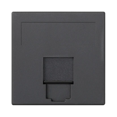 SIMON 500 ICT badge 1xRJ universal with gray graphite cover