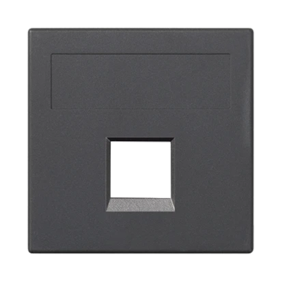 SIMON 500 ICT badge 1xRJ without covers universal gray graphite