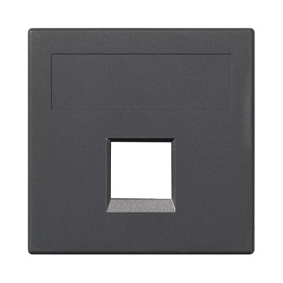 SIMON 500 ICT badge 1xRJ without covers universal gray graphite