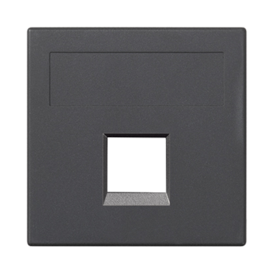 SIMON 500 ICT badge 1xRJ without covers universal gray graphite