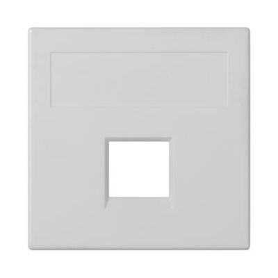 SIMON 500 ICT badge 1xRJ without covers universal pure white