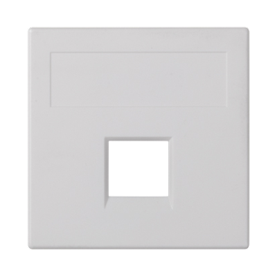 SIMON 500 ICT badge 1xRJ without covers universal pure white