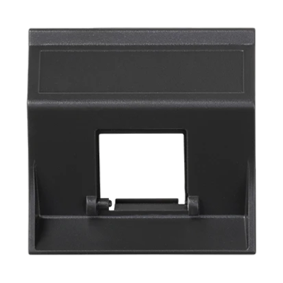 SIMON 500 ICT badge 1xRJ without shields diagonal for MD adapters gray graphite
