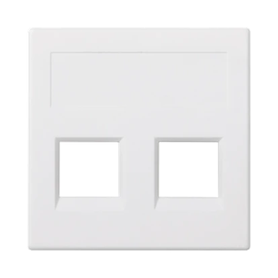 SIMON 500 ICT badge 2xRJ without covers universal pure white
