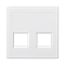 SIMON 500 ICT badge 2xRJ without covers universal pure white