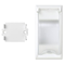 SIMON 500 Plate with a cover for 2-pole switchgear for floor boxes pure white