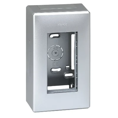 SIMON 500 Surface-mounted 1-module housing 2xK45, complete aluminum