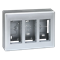 SIMON 500 Surface-mounted 3-module housing 6xK45, complete aluminum