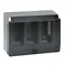 SIMON 500 Surface-mounted housing with a cover, 3-module 6xK45, complete aluminum