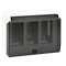 SIMON 500 Surface-mounted housing with cover 3-module 6xK45 complete pure white