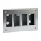 SIMON 5000 Kovové zapuštěné pouzdro, 4modulové, 8xK45, komplet