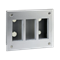 SIMON 5000 Metal flush-mounted housing, 3-module, 6xK45, complete
