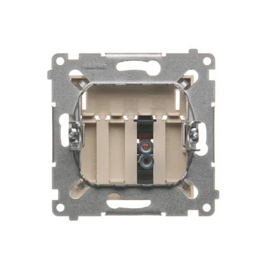 SIMON 54 1-gang loudspeaker socket with description field cream