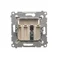 SIMON 54 1-gang loudspeaker socket with description field cream