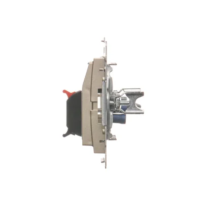 SIMON 54 1-gang loudspeaker socket with description field golden matt metallised