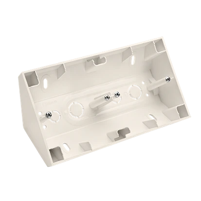 SIMON 54 2-gang cream surface-mounted corner box