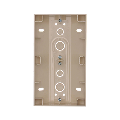 SIMON 54 2-gang cream surface-mounted corner box