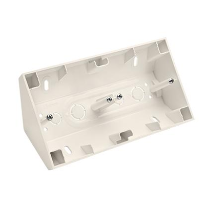 SIMON 54 2-gang cream surface-mounted corner box