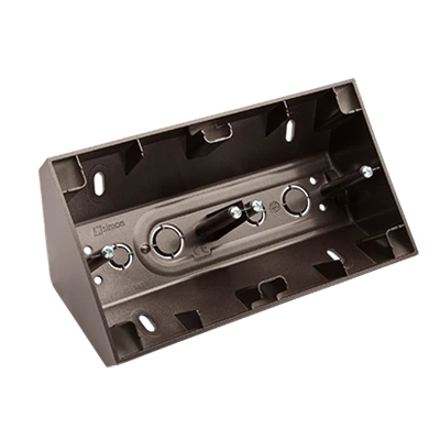 SIMON 54 2-gang metallised anthracite surface-mounted corner wall-mounted box