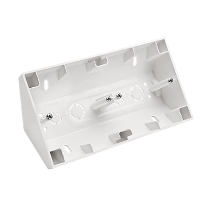 SIMON 54 2-gang white surface-mounted corner box