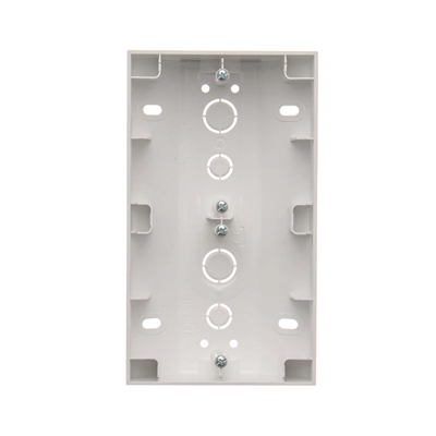 SIMON 54 2-gang white surface-mounted corner box
