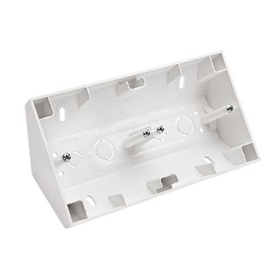 SIMON 54 2-gang white surface-mounted corner box