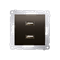 SIMON 54 2xUSB charger (module) 2.1A 5V DC 230V brown matt