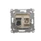 SIMON 54 Antenna socket type "F" + computer RJ45 category 6 cream