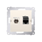 SIMON 54 Antenna socket type "F" + computer RJ45 category 6 cream