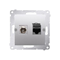 SIMON 54 Antennendose Typ „F“ + RJ45 Kategorie 6 (Modul) silber matt