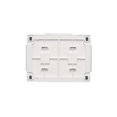 SIMON 54 Aufputz-Doppelsteckdose IP44 mit Schuko-Erdung und Rollläden skandinavische Version 16A 230V weiß