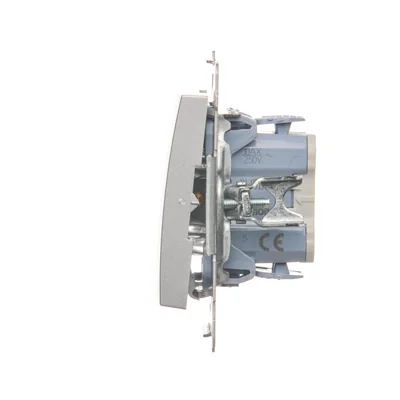 SIMON 54 Candlestick-Anschluss für IP44-Version (Modul) 10AX 250V-Schnellanschlüsse silber matt metallisiert