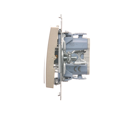 SIMON 54 Candlestick connector for IP44 version (module) 10AX 250V quick connectors golden matt metallized