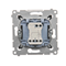 SIMON 54 Candlestick switch with LED backlight for IP44 version (module) 10AX 250V metallised anthracite quick connectors