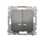 SIMON 54 Candlestick switch with LED backlight for IP44 version (module) 10AX 250V metallised anthracite quick connectors