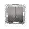 SIMON 54 Candlestick switch with LED backlight for IP44 version (module) 10AX 250V metallised anthracite quick connectors