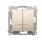 SIMON 54 Candlestick switch with LED backlight for IP44 version (module) 10AX 250V quick connectors golden matt metallized