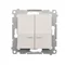 SIMON 54 Candlestick switch with LED backlight for IP44 version (module) 10AX 250V quick connectors white