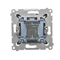 SIMON 54 Candlestick switch with LED backlight for IP44 version (module) 16AX, 250V, screw terminals, brown matt, metallised
