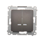 SIMON 54 Candlestick switch with LED backlight for IP44 version (module) 16AX, 250V, screw terminals, brown matt, metallised
