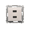 SIMON 54 Cargador doble USB, blanco