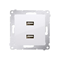 SIMON 54 Cargador doble USB, blanco